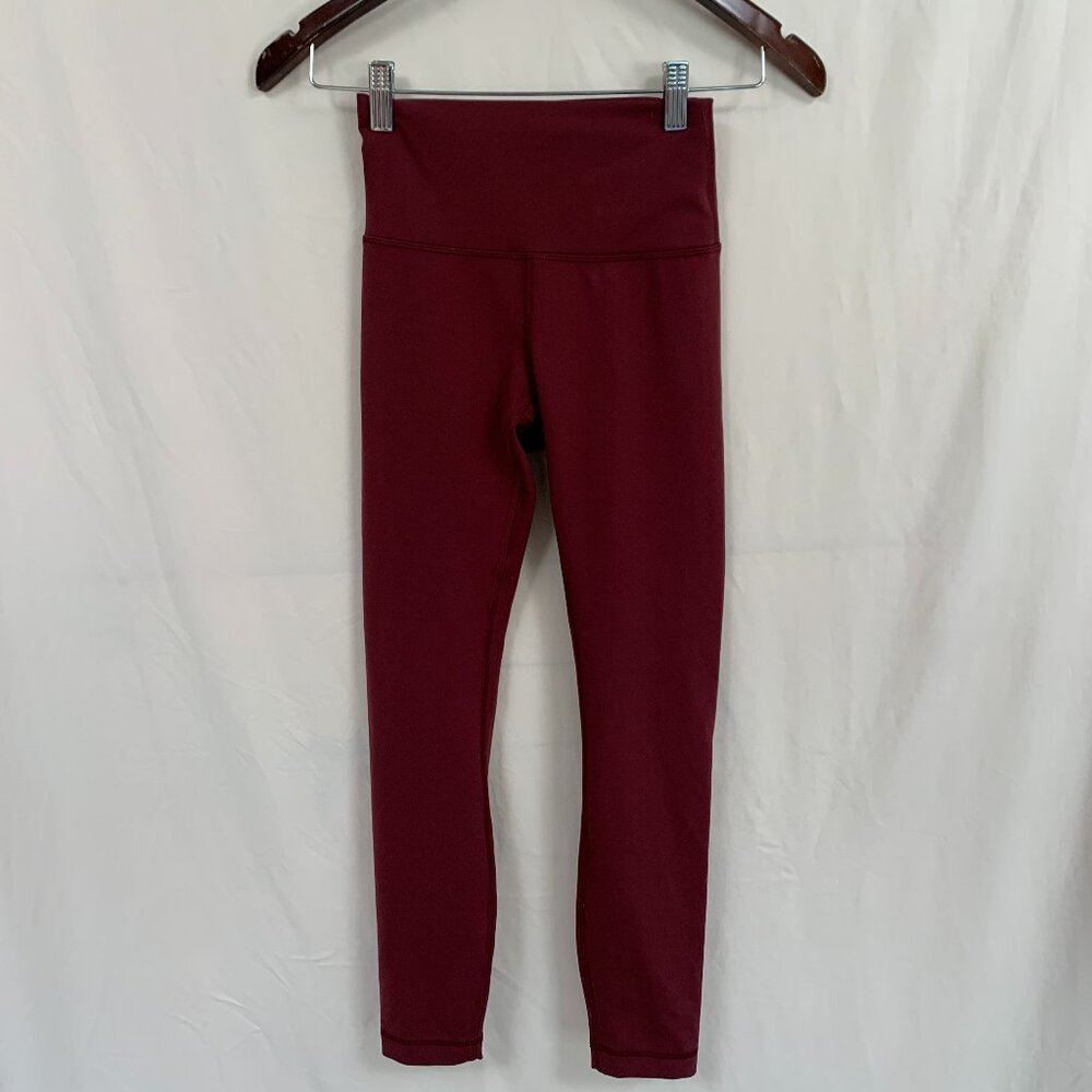 Lululemon Size 4 Burgundy Leggings